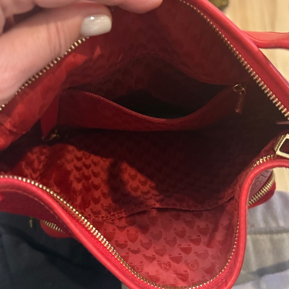 Longchamp Roseau Red Croc-Pattern Hobo Shoulder Bag - Picture 5 of 10